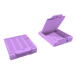cassette de inclusión color purpura